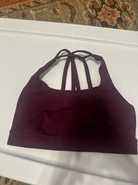 lululemon athletica Burgundy Strappy Back Sports Bra